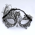 Miniatyrbild 1 av 5: Svart Fenix Venetians Mask, Metall Mask Maskerad Par Mask