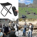 Miniatyrbild 4 av 5: Campingfällstol, Fällbar Stol för Utomhus, Liten Bärbar Campingfällstol, Lämplig för Camping, Fiske, Picknick, Resor och Vandring