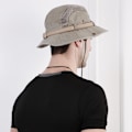 Miniatyrbillede 4 af 5: Solhat Herre Dame Bomuld Foldbar Anti UV Udendørs Bucket Hat Tra