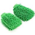 Miniatyrbillede 1 af 2: Mikrofiber Bilvaskehandske Tyk Ultra Blød Sæt green