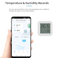Miniatyrbild 2 av 6: Temperatur- och Luftfuktighetssensor Mini LCD-Skärm Kompatibel med Bluetooth APP Fjärrkontroll Termometer