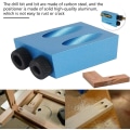 Miniatyrbilde 5 av 5: 14 stk. Pocket Hole Jig Kit - 15° Punch Locator Vinkel Trebearbeidingsverktøy Hull Skrue Jig Posisjonerer Borresett Bit Jig Klemmer for trebearbeiding