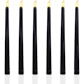 Miniatyrbillede 1 af 6: LED-lys Stabel Lys Sort, Flammeløse Lys, Batteridrevne Lys, LED Lange Lys til Bord Jul Fødselsdagsfest Bryllup