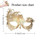 Miniatyrbild 2 av 5: Svart Fenix Venetians Mask, Metall Mask Maskerad Par Mask