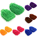 Miniatyrbillede 2 af 2: Mikrofiber Bilvaskehandske Tyk Ultra Blød Sæt green