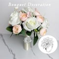 Miniatyrbillede 3 af 5: Blomma servietringe sæt med 6, hule design servietholdere Blomsterstrass Servietspænder