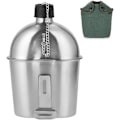 Miniatyrbild 7 av 8: Militär Vattenflaska Kit 2st 1000ml 600ml Rostfritt Stål Militär