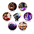 Miniatyrbilde 3 av 5: Disco Ball Party Lys Storbe Light Fjernkontrollbelysning