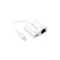 Pikkukuva 1 / 5: Lightning - Ethernet RJ45 -sovitin latauksella iPhone/iPadille, tuki 10/100 Mbps nopeudelle