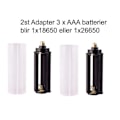 Miniatyrbillede 1 af 4: 2 stk. batteriadapter 3xAAA bliver 1x18650 eller 1x26650