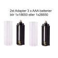 Pikkukuva 1 / 4: 2 kpl paristoadapteri 3xAAA muuntuu 1x18650 tai 1x26650