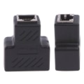 Miniatyrbild 4 av 4: 1 till 2-vägs LAN-nätverkskabel Ethernet-hona splitteradapterkontakt Svart
