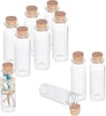 10 st Små korkade flaskor 15ml klara pärlbehållare Glasbott 22x62mm