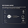 Miniatyrbillede 5 af 5: Bluetooth-kompatibel modtager og sender med håndfri opkald og indbygget mikrofon til PC/DVD/MP3/Bil/Hjem