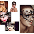 Miniatyrbilde 2 av 3: Maskerade Maske for Kvinner Metall Maske Skinnende Fest Kveld Ball Maske --- C Gullbelegg
