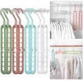 8-pack Magic Space Saving Hangers med 9 hål, Multifunktionell Smart Organizer, Garderobsförvaring