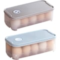 Miniatyrbilde 1 av 6: 2 stk Eggboks Egglagringboks, eggboks i plast med lokk, søknad om kjøleskap Kjøkken Eggbeholder Eggbrett for matlaging Camping piknik
