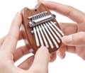 2-delad mini 8-tangenter Kalimba tumpiano present, lämplig för alla