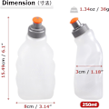 Miniatyrbillede 2 af 5: BPA-frie vandflasker Lækagesikker flaske til løb Hydreringsbælte Fanny Packs 170 250 280 mL til Triathlon Marathon Vandring Cykling 170ml