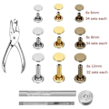 Miniatyrbild 4 av 5: Nitar för Läder, 300-pack Dubbla Kappnitar i 3 Storlekar, 3 Färger och 4 Fästverktyg för DIY Läderhantverk