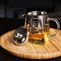 Miniatyrbillede 3 af 4: Varmebestandig tekande i glas med si Filter Infuser Tekande Kaffe Vandkande
