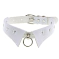 Miniatyrbillede 1 af 8: Læder Choker Punk Krave Dame Nitter Besatte Chokers A7