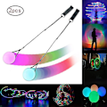 Miniatyrbillede 1 af 5: Noctilucent Poi LED Multifarvet Lys Poi Med Firetoys Taske