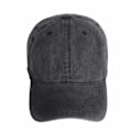 Miniatyrbild 3 av 3: Svart keps Vintage Distressed Jeans Washed Strapback svart