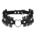 Chokerhalsband med hjärta i punkrock- och gotisk stil
