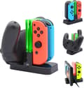 Laddare kompatibel med Nintendo Switch & OLED, Laddningsdocka kompatibel med Joycon och kompatibel med Pro Controller med laddningsindikator och typ