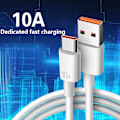 Miniatyrbilde 2 av 5: 10A Type C Hurtigladekabel Datakabel Hurtiglading USB