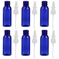 Miniatyrbilde 2 av 2: 6-pakning plastflasker med fin dusj, tomme nesesprayflasker, reiseflasker for kosmetikk (12,5 x 2,5 cm, blå)