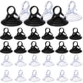 60 Pieces Suction Cups for Sunshade, 45 mm Suction Cup Without Hooks, Mini Transparent and Black Suction Cups