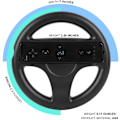 Miniatyrbillede 3 af 5: Rat til Wii Controller, 2 stk. Racing Wheel