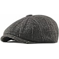 Miniatyrbild 1 av 4: Newsboy Cap Justerbar Herringbone Baker Boy Flat Kepsar Skyddsmössa Tyg Cap för män