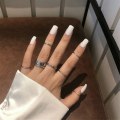 Miniatyrbild 5 av 8: 8 st Bohemian Creative Retro Simple Cross Twist Ring Set Jewelr 04