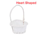 1st Handvävd Mini Plast Vävning Förvaring Tyg Korg Ratt Heart Shaped