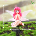 Miniatyrbild 1 av 5: Mikro landskap trädgård prydnader Flower Fairy Cake Skrivbord Decorat Rose red