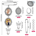 Miniatyrbild 4 av 5: Bröllopsbukett Foto Berlock DIY Pin Brosch Making Kit A2