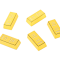 Miniatyrbild 2 av 8: Plast Gold Bullion Simulerad Golden Brick Glittrande Guld B