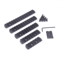 Miniatyrbild 1 av 5: 5st Tactical M-Lok Picatinny Rail 5 7 9 11 13 Slots Mlok Black
