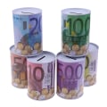 Miniatyrbild 6 av 7: Euro Dollar Pengar Säker Cylinder Spargris Banker För Mynt A1