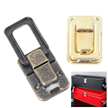 Miniatyrbild 5 av 8: Litet vin Träkistfodral Case Toggle Latch Resväska Loc Silver