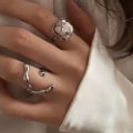 Miniatyrbild 1 av 5: 2st/ Set Vintage Pearl Finger Ring Set Geometrisk vågöppning R 2pcs/Set