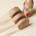 Miniatyrbild 6 av 8: 10M Burlap Ribbon Naturligt Vintage Jute Rep Craft Presentpaket 15mm