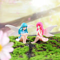 Miniatyrbild 5 av 5: Mikro landskap trädgård prydnader Flower Fairy Cake Skrivbord Decorat Blue
