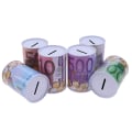 Miniatyrbild 7 av 8: Euro Dollar Pengar Säker Cylinder Spargris Banker För Mynt A3