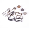 Miniatyrbild 5 av 8: 1 sets haklappsbyxor med wire wear button metall knapp gördel denim L