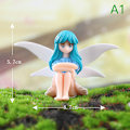 Miniatyrbild 1 av 5: Mikro landskap trädgård prydnader Flower Fairy Cake Skrivbord Decorat Blue