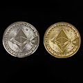 Miniatyrbild 6 av 8: Creative Ethereum Coin Ethereum Art Collection Fysiskt minnesmärke Silver